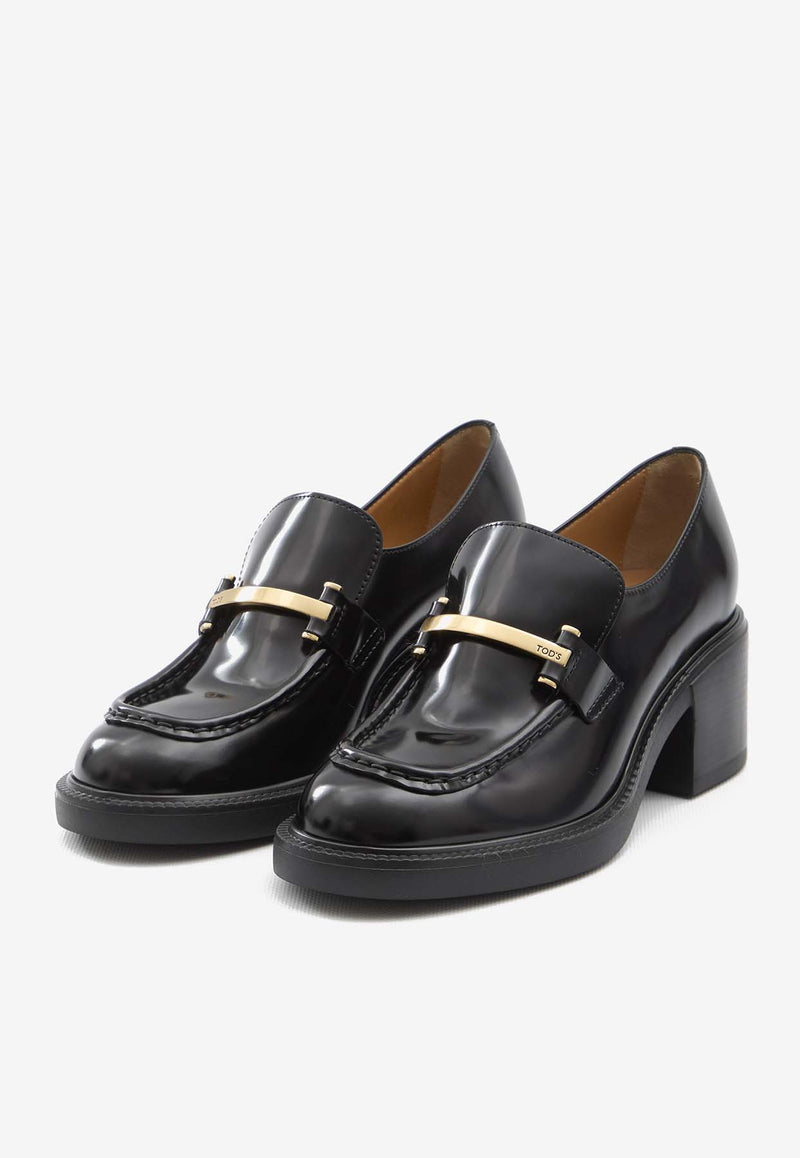 Tod's Barretta 60 Polished Leather Pumps Black XXW73L0JK10-SHA-B999
