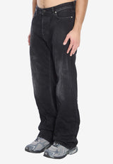 Balenciaga Distressed Relaxed Jeans  Black 851352-TTW7-1037