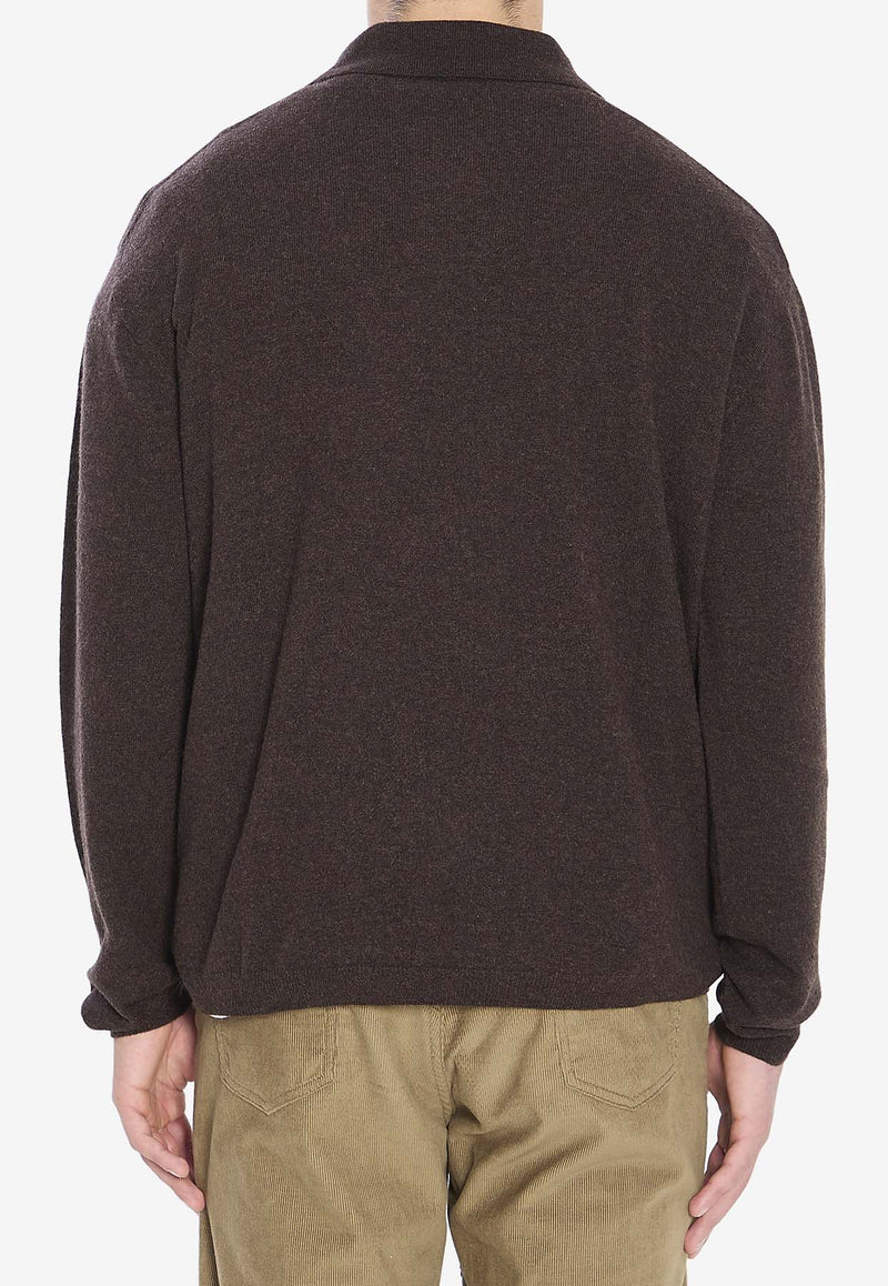 The Row Cashmere Polo Sweater Brown 1015-Y556-MBR