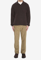 The Row Cashmere Polo Sweater Brown 1015-Y556-MBR