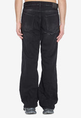 Balenciaga Distressed Relaxed Jeans  Black 851352-TTW7-1037