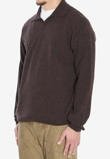 The Row Cashmere Polo Sweater Brown 1015-Y556-MBR