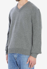 The Row Horik V-neck Cashmere Sweater Gray 1023-Y960-GYM