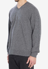 The Row Rod V-neck Cashmere Sweater Gray 1014-Y556-MGM