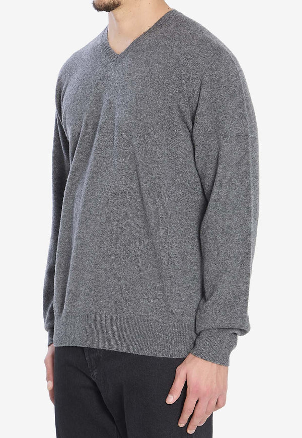 The Row Rod V-neck Cashmere Sweater Gray 1014-Y556-MGM