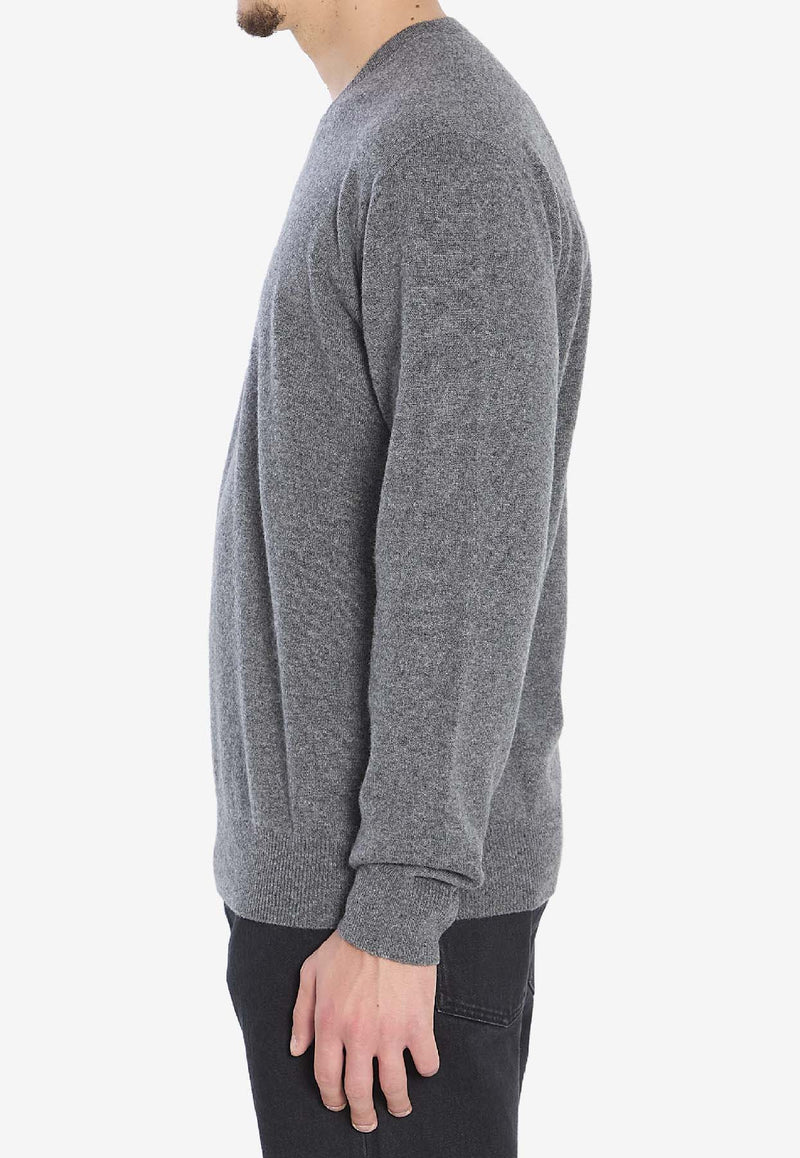 The Row Rod V-neck Cashmere Sweater Gray 1014-Y556-MGM