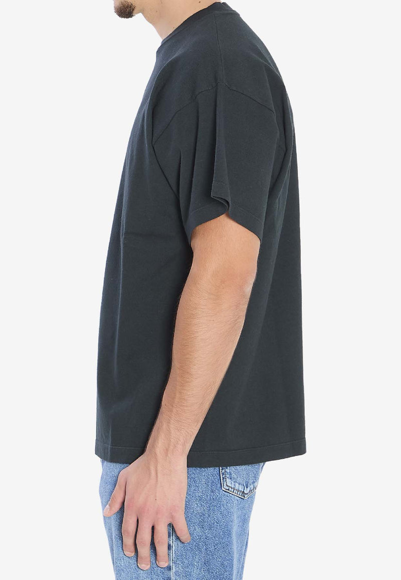 The Row Sato Crewneck T-shirt  Black 904-K526-BLK