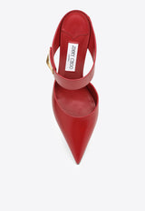 Jimmy Choo Nell 85 Leather Mules NELLMULE85CLF/N_JIMCH-CR Red