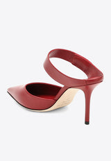 Jimmy Choo Nell 85 Leather Mules NELLMULE85CLF/N_JIMCH-CR Red