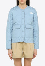The North Face Ampato Logo Print Quilted Jacket Light Blue NF0A83IDPL/O_NORTH-QEO1