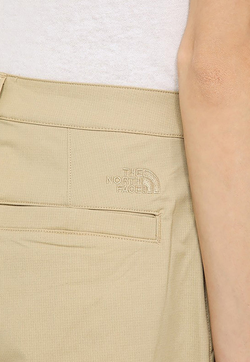 The North Face Logo Embroidered Mini Shorts Beige NF0A871RCO/O_NORTH-LK51