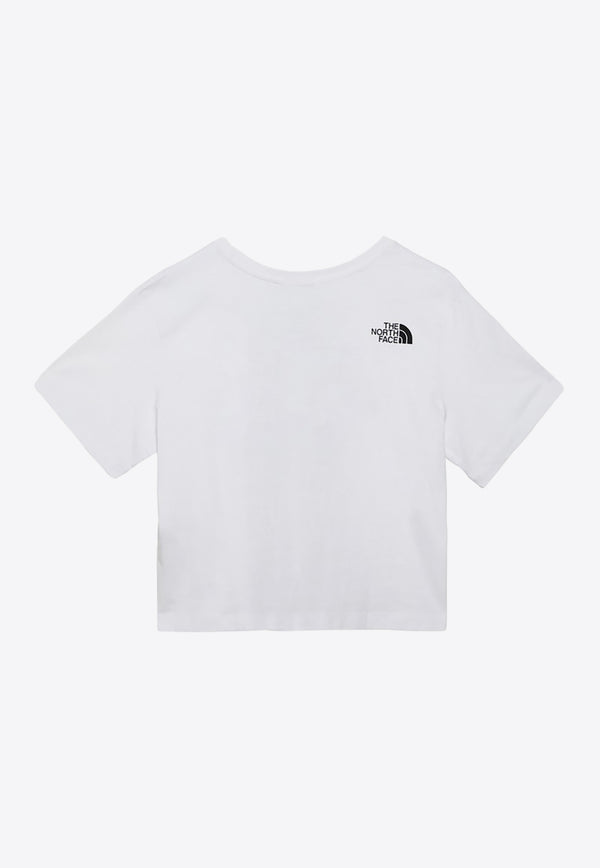 The North Face Logo Print Cropped T-shirt White NF0A87NACO/O_NORTH-FN41