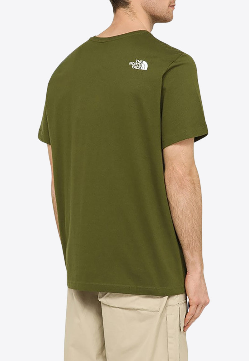 The North Face Logo Print Crewneck T-shirt Green NF0A87U2CO/O_NORTH-PIB1
