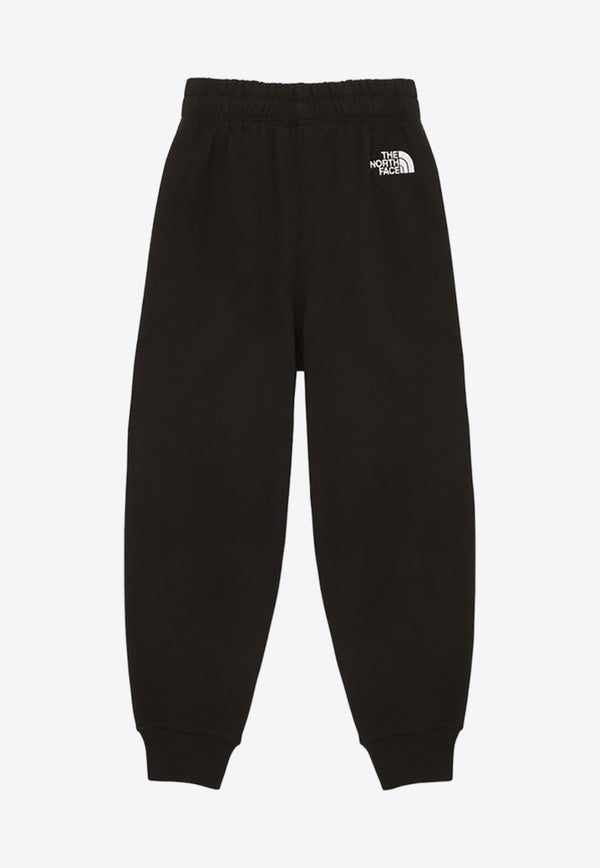 The North Face Kids Girls Logo Embroidered Track Pants Black NF0A89PECO/O_NORTH-JK31