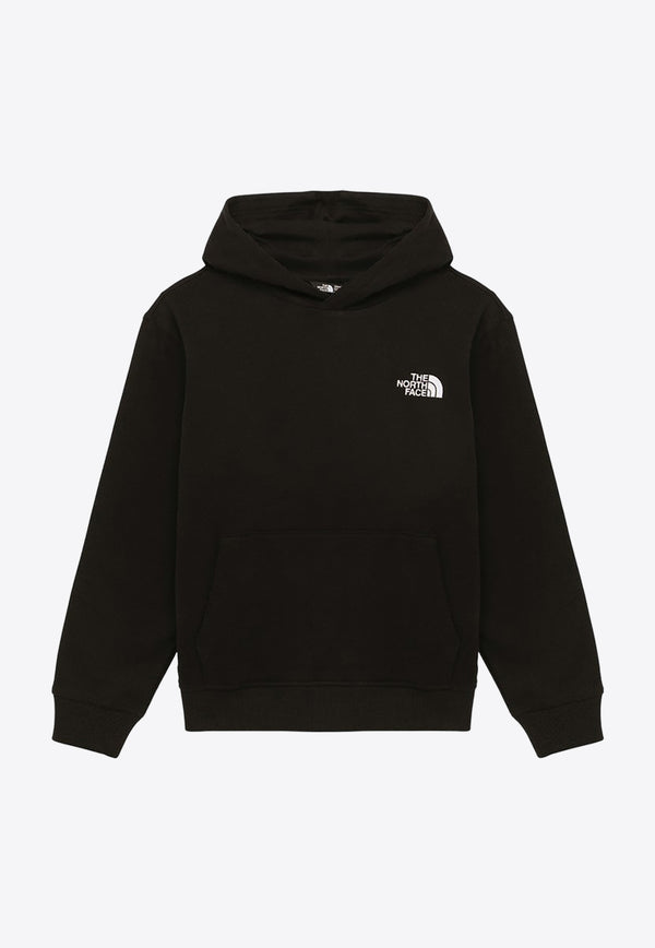 The North Face Kids Boys Logo Embroidered Hooded Sweatshirt Black NF0A89PFCO/O_NORTH-JK31