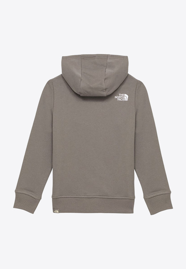 The North Face Kids Girls Logo Embroidered Hooded Sweatshirt Gray NF0A89PRCO/O_NORTH-0UZ1