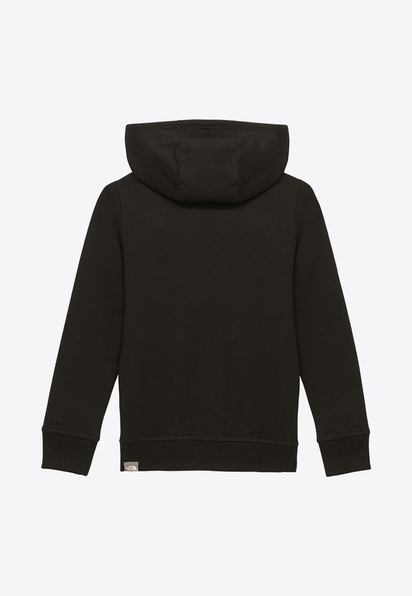 The North Face Kids Boys Logo Embroidered Hooded Sweatshirt Black NF0A89PRCO/O_NORTH-JK31