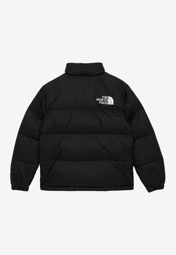 The North Face Kids Boys Logo Embroidered Zip-Up Down Jacket Black NF0A8A4CPL/O_NORTH-JK31