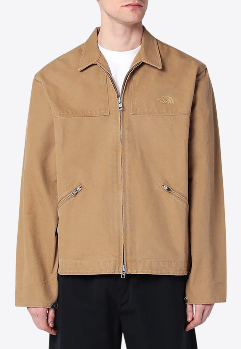 The North Face Zip-Up Canvas Jacket Brown NF0A8B72CO/Q_NORTH-1731