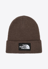 The North Face Logo Patch Ribbed Beanie Brown NF0A8CHEPL/R_NORTH-1OI1