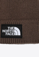 The North Face Logo Patch Ribbed Beanie Brown NF0A8CHEPL/R_NORTH-1OI1
