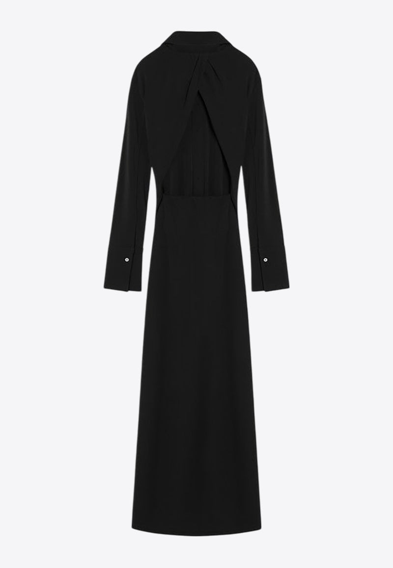 Sportmax Nias Maxi Shirt Dress Black NIASCO/Q_SPORM-003