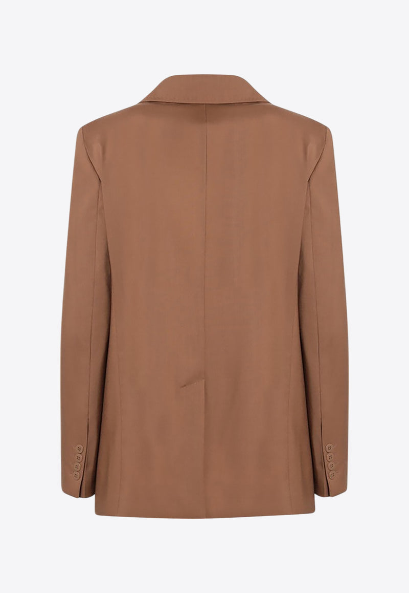 Max Mara Nice Single-Breasted Wool Jacket Brown NICEWO/R_MAXMS-026