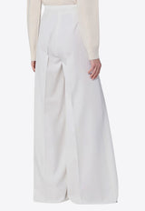 Max Mara Ninfa Wool Wide-Leg Pants White NINFACO/Q_MAXM-001