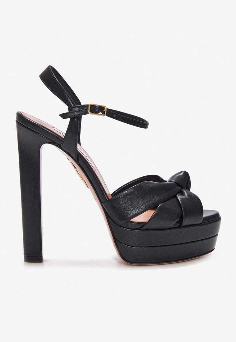 Aquazzura Nina 130 Platform Sandals NINHIGB0-NAP000 BLACK