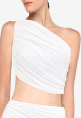 NORMA KAMALI Diana One-Shoulder Bikini Top White