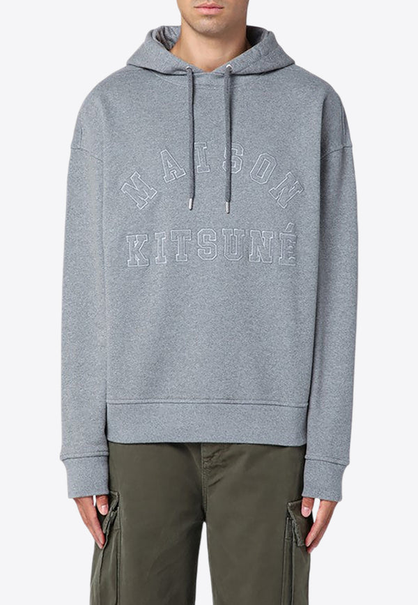 Maison Kitsuné Embroidered Logo Hooded Sweatshirt Gray NM00702KM0326/P_KIT-H131