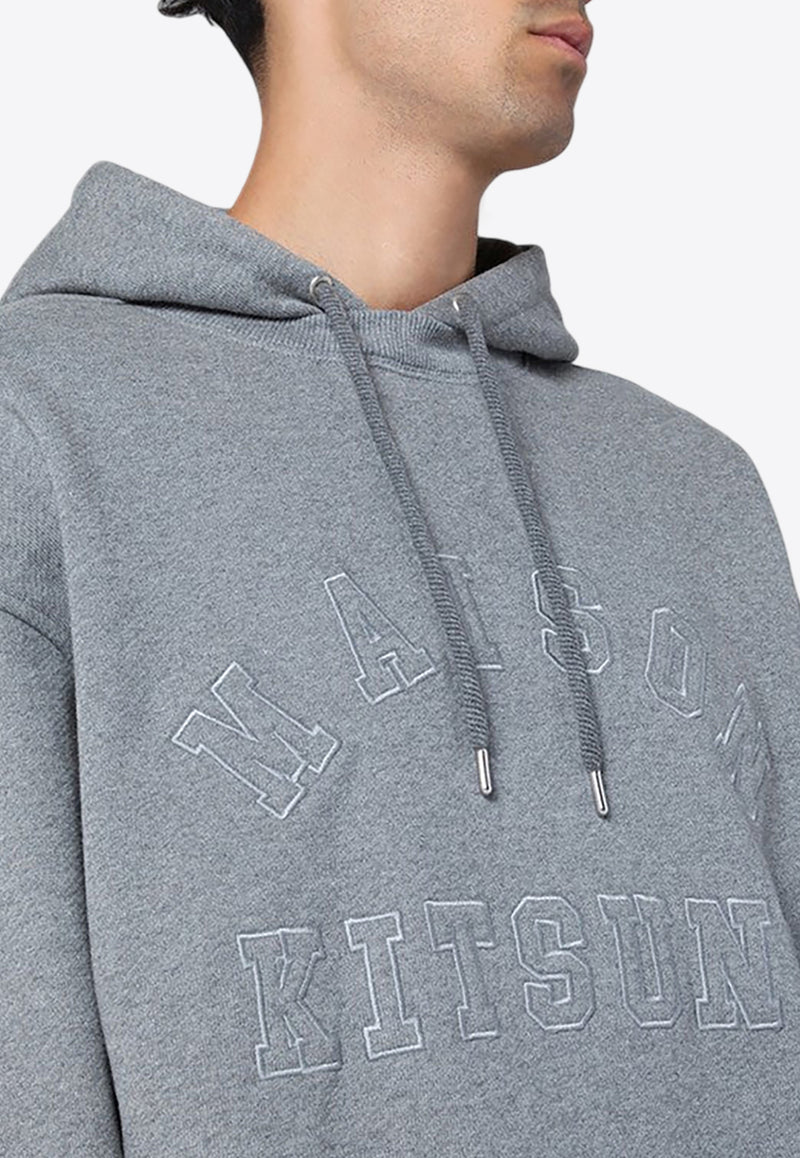 Maison Kitsuné Embroidered Logo Hooded Sweatshirt Gray NM00702KM0326/P_KIT-H131