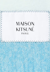 Maison Kitsuné Wool-Blend Striped Scarf Light Blue NM06204UWA0022/P_KIT-P456