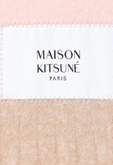 Maison Kitsuné Wool-Blend Striped Scarf Pink NM06204WA0022/P_KIT-P628