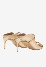 Malone Souliers Noah 70 Metallic Leather Mules Gold NOAH 70-19 ANTIQUE GOLD/ANTIQUE GOLD