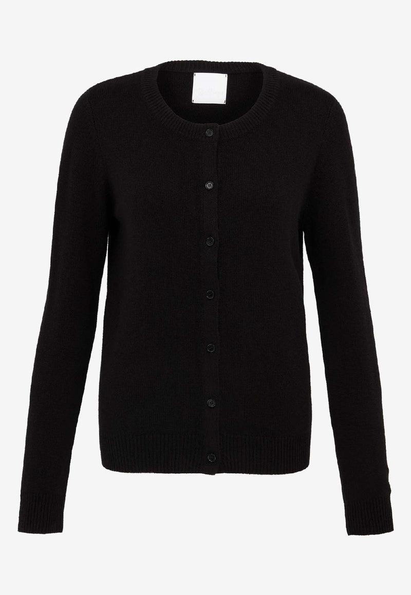 Paris Georgia Nonna Wool and Cashmere Cardigan Black NONCRD001-BLK_BLACK