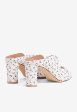 Malone Souliers Norah 70 Floral Canvas Sandals NORAH 70-168 WHITE/WHITE