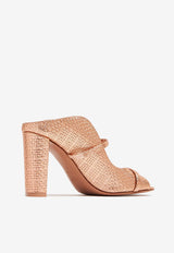 Malone Souliers Norah 85 Mules in Metallic Leather NORAH 85-78 ROSE GOLD/ROSE GOLD