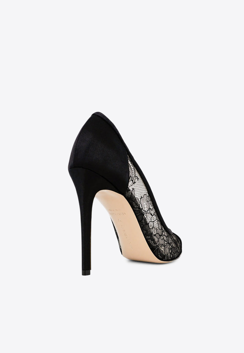 Andrea Wazen Nora 105 Guipure Lace Pumps Black NORPU105SLABLA_BLACK