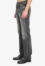 Washed Straight-Leg Jeans