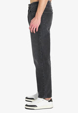 Washed Straight-Leg Jeans