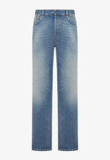 Washed Straight-Leg Jeans