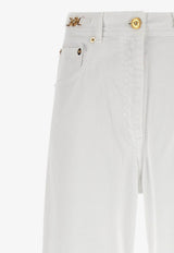 Logo-Plaque Straight-Leg Jeans