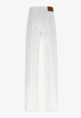 Logo-Plaque Straight-Leg Jeans