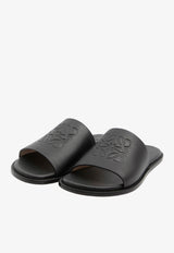Loewe Anagram Calf Leather Slides Black M616465X22--1100