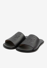 Anagram Calf Leather Slides