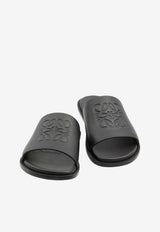 Anagram Calf Leather Slides