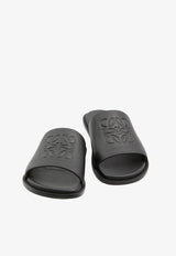Loewe Anagram Calf Leather Slides Black M616465X22--1100