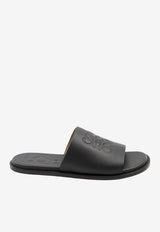 Anagram Calf Leather Slides