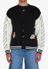 Off-White Knitted Varsity Cardigan  Black OMHB019S26-KNI002-0001